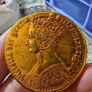 Folk Old Items Vintage Copper Gilt Foreign Coin Collection Vintage Old Goods Gold Coin Gold Cake Coi