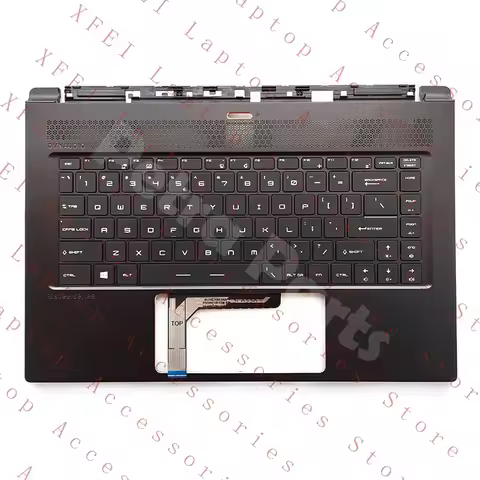 C For MSI GS65 Palmrest Stealth GS65VR MS-16Q4 15.6" Backlit US Keyboard Top Case
