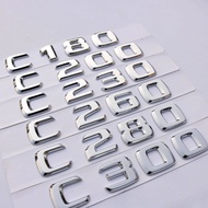 Mercedes Benz C-Class Emblem  C180 C200  C260  C300 Decal Letters Numbers sticker Badge Nameplate，Mo