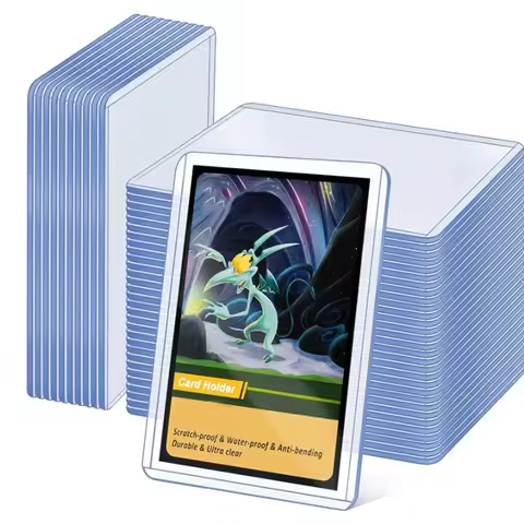 20/40/80/100Pcs Trading Card Holder Top Loading Clear Protective Hard Plastic Card Sleeves Holder Fo