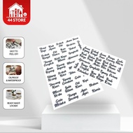 44 Dapur Sticker 1 Piece Waterproof And Oilproof Stiker Garam Gula Label Barang Custom Readymade Sea