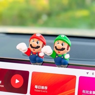 Car Interior Decoration Cute Cartoon Mario Brothers Dashboard Dolls Vehicle Mounted Decorative Toys