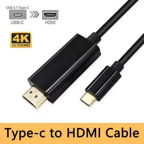 TypeC HDMI Cable Type C to TV HDTV Projector Adapter for Macbook LG G5 Samsung Galaxy S10 S10e S9 S8