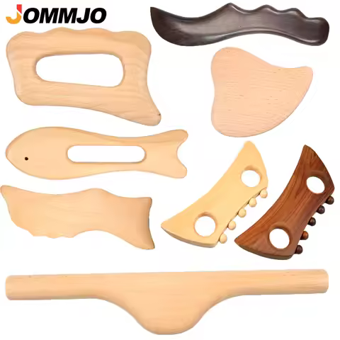 1Pcs Gua Sha Massage Tool,Wooden Gua Sha Scraping Massage Tool,Gua Sha Tool for SPA Acupuncture on F