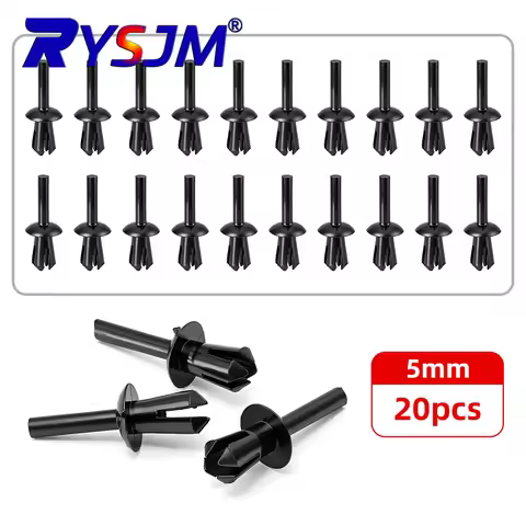 50pcs Car Fastener Clips Bumper Door Panel Fender Liner Clips Plastic Rivets 5mm For BMW E90 E91 E92