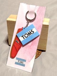 TOMS。懶人鞋造型品牌鑰匙圈/紅色