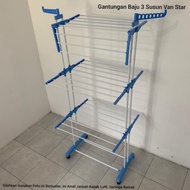 GANTUNGAN 3-tier Van Star Clothes Hanger/Clothes Drying/Clothes Drying/Clothes Drying Rack/Clothes Drying Rack/Clothes Drying Rack