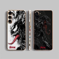 Spiderman Marvel Venom Sketch Art Side Printed Smooth E-TPU Phone Case For Samsung Galaxy S24 S23 S2