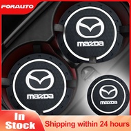 [Ready Stock] 2PCS Mazda Car Cup Holder Mat Pad Car Coasters Anti-slip Pad Mat Decoration Auto Acces