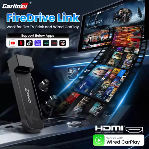 Carlinkit Firedrive Link for Fire Tv Stick Fire Tv Stick Lite/HD/4K/4K Max Youtube Netflix Prime Vid