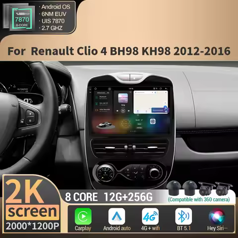 For Renault Clio 4 BH98 KH98 2012-2016 Android Car Radio Multimedia Wireless Carplay Stereo GPS 4G C