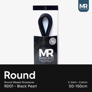 LILIN MR Shoelaces RD01 Black Pearl Waxed Shoelaces 2-3mm Round 50cm 60cm 70cm 80cm 90cm 100cm 120cm