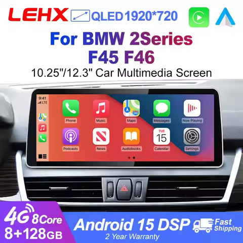 LEHX L6PRO 8Core 4G DSP Android15 Car Multimedia Wireless CarPlay Android Auto For BMW 2Series F45 F