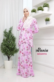 Baju Kurung Moden RANIA Baju Raya 2022 Baju Kurung Murah Nursing Dress Muslimah Floral Printed by AD