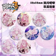 Game Honkai Impact 3 Elysia Badge Button Brooch Pins Cosplay Collection Toys Bag Decor Gifts 58mm