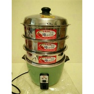 Electric Pot Steamer Layer Pan Stainless Steel 430 Ten People/11 People