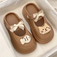 Women's Sandals - Cross Sandals with Cute Patterns, 5cm High Sole, Soft, Lightweight, Anti-Slip, Eas