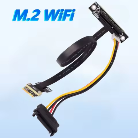 M.2 WiFi A.E Key A+E To PCI-e 4x X4 Riser Extender Adapter Card Ribbon Gen3.0 Cable AE Key A E For P