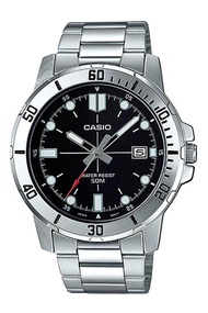 Casio Standard นาฬิกาข้อมือผู้ชาย สายสแตนเลส รุ่น MTP-VD01,MTP-VD01D,MTP-VD01D-1E,MTP-VD01D-1EV - สีเงิน