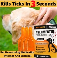WASSUPET Tick and Flea for Dog Anti Tick Garapata Flea Pulgas Lice Kuto Garapata Remover 3TUBES/BOX