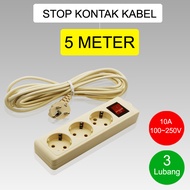 Stop Kontak Kabel 2/3/4/5 Lubang 1.5/3/5 Meter Colokan Kabel Listrik
