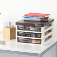 日本JEJ ASTAGE 日製桌上型頂板強化A4文件收納櫃-3小抽