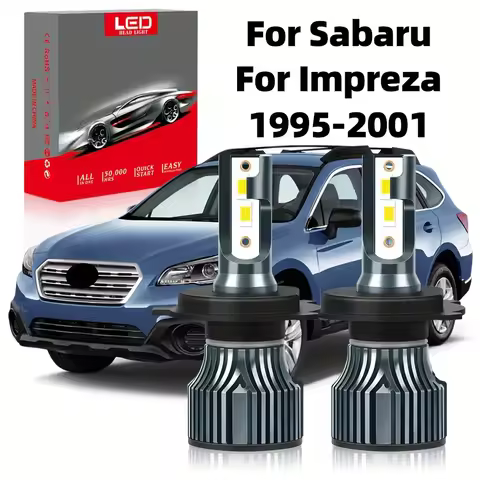Fit for Sabaru Impreza (1995-2001), H4 High Low Beam 6000K White Light, No Installation Trouble 400%