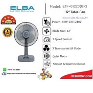 Elba 12" Table Fan ETF-G1220(GR)