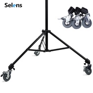 Selens 3PCS Light Stand Wheels Heavy Duty Universal Caster for Light Stand Tripod Photography Studio