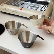 English Espresso Measuring Cup, 304 Stainless Steel Extraction Cup, Ounce Espresso Graduated Cup, 10
