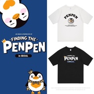 KPOP 2PM JUNHO 'Finding the Penpen' Casual Cotton Top - Round Neck, Short Sleeve, Unisex for Couples