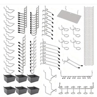 140pcs Pegboard Accessories Organizer Kit, Pegboard Hooks Set for Hanging Storage