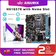AISURIX H61 Motherboard Mobo LGA 1155 CPU Socket I3/I5/I7 Micro ATX Intel DDR3 H61G578
