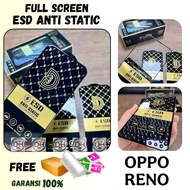 Temperedglass FULL KACA bening tempered glass anti static OPPO RENO 1 6,4 6,6 2 2F 3 4 4F 5 5F 6 6Z 