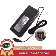 Genuine DELTA AC/DC Adapter ADP-90CR B ADP-90DR B 4PIN Power Supply 54V 1.67A Charger Five-year warr