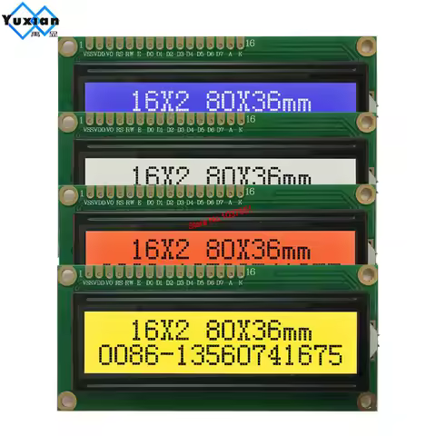 1602 16x2 Lcd Display Module I2C IIC Board I2C Plastic 3.3v 5v Selectable blue green white red scree