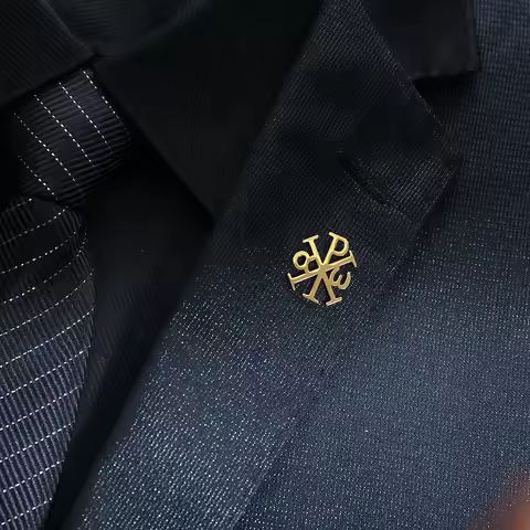 Chi-Rho Alpha Omega Christian Symbol Brooches Stainless Steel Religious Amulet Jewelry Mens Shirt Ba