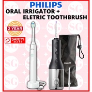 Philips (HX3806 + HX3641) Cordless Power Flosser 3000 Oral Irrigator + Philips 1100 Series Sonic Electric Toothbrush