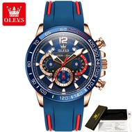 OLEVS 9936 Waterproof Multi-function High Quality Watch For Men Sport Silicone Strap Quartz Men Wris