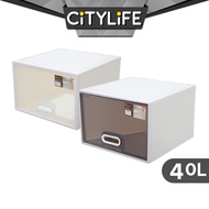 Citylife 40L Stackable Storage Chest Drawers box Home Organizer Drawer Plastic Cabinet G-5205