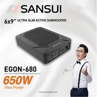 AAAONLINE Sansui Car Underseat Active Subwoofer 6x9'' 650w + 2 Full Range Tweeter Car Speaker汽车音响