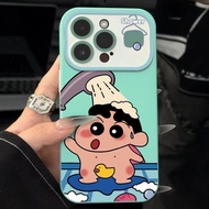 Crayon Shin-chan cartoon  Large Window Frosted Silicone  case Iphone 11 Iphone 11 pro Iphone 11 pro max Iphone 12 Iphone 12 pro iphone 12 pro max iphone 13 13 pro  13 pro max