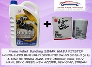 Paket Oli HONDA E-PRO BLUE 5W-30 SN & Filter Mobil CRV & HRV & BRV