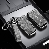 Metal Car Key Case Key Shell Set For Hyundai Genesis Coupe Sonata 8 Sorento Ix35