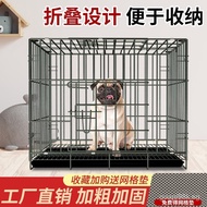 （Ready stock）Dog Crate Small Dog Cat Cage Pet Cage Medium-Sized Dog with Toilet Home Indoor Cat Cage Dog Cage Rabbit Cage