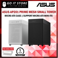 ASUS AP201 PRIME MESH MICRO ATX CASING BLACK WHITE