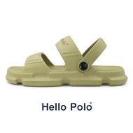 Hello Polo รองเท้าแตะ รองเท้าแตะสําหรับผู้หญิง รองเท้าแตะชายหาดกันลื่นรองเท้านิ่มเหมือนเหยียบอึ แฟชั่นฤดูร้อน สําหรับผู้หญิง รองเท้าแตะส้นแบน HP8012W
