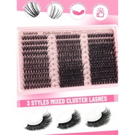 60/30 Rows/580/300Pcs Individual Eyelashes Book Large Capacity 10-16mm Mixed Length Cluster Eyelashe