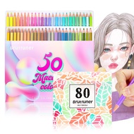 Brutfuner Macaron 80/72/50/24/12 Colors Colored Pencils Pastel Sketching Bright Crayons Set De Couleur Set Art Supplies