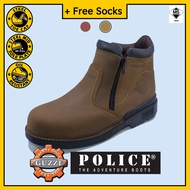 Guzzi Double Zip Safety Work Boot - Steel Toe Cap Steel Plate Goodyear Welt Oil Resistant from GF Sh